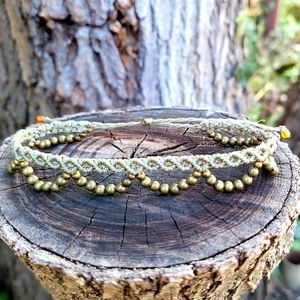 Handmade Bohemian, Gypsy, Hippie Anklet/macrame Anklet